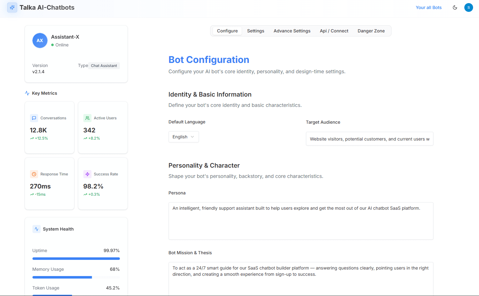 Quickbots Bot Dashboard Preview